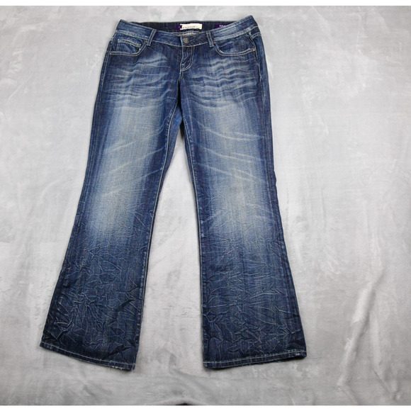 Vigoss Jeans Womens 14 (36x32) Fit Boot Cut Blue Denim Stretch - Picture 1 of 13